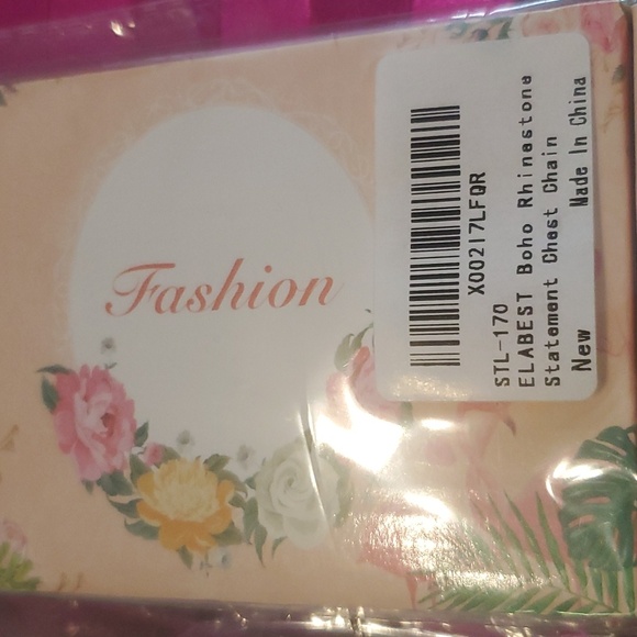 Boho Rhinestone Statement Chest/Body Chain - Picture 5 of 7